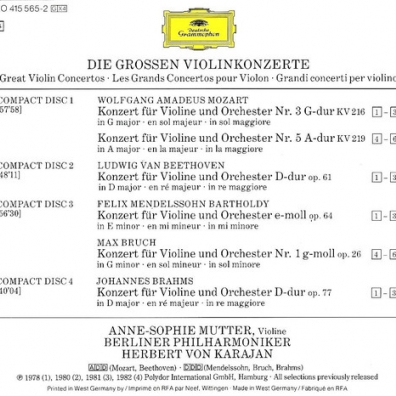 Anne-Sophie Mutter (Анне-Софи Муттер): The Great Violin Concertos