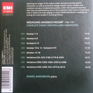 Mozart: Complete Piano Sonatas & Variations Wolfgang Amadeus Mozart: Mozart: Complete Piano Sonatas & Variations