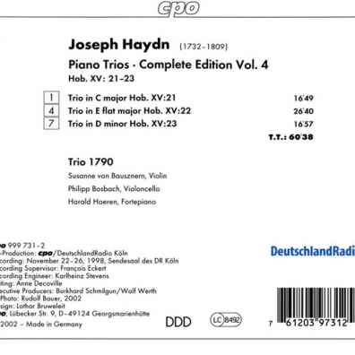 Trio 1790: Piano Trios Vol.4