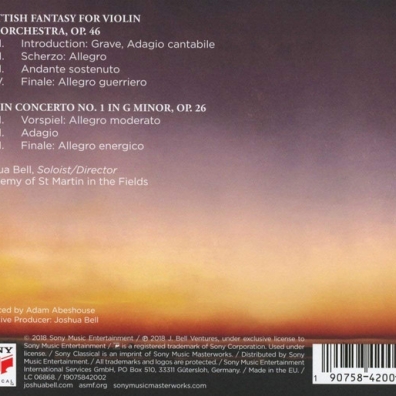 Scottish Fantasy, Op. 46. Violin Concerto No. 1 In G Minor, Op. 26 Joshua Bruch (Джошуа Брух): Scottish Fantasy, Op. 46. Violin Concerto No. 1 In G Minor, Op. 26