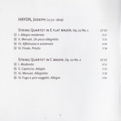 Haydn: ‘Sun’ Quartets Op.20, Nos. 1-3 (Vol. 1) Franz Joseph Haydn (Йозеф Гайдн): Haydn: ‘Sun’ Quartets Op.20, Nos. 1-3 (Vol. 1)