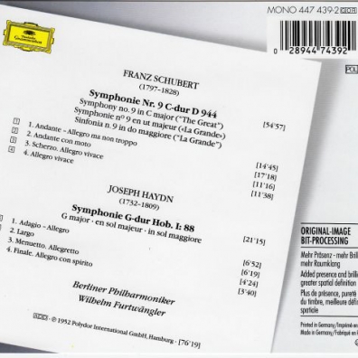 Schubert: Symphony No.9 / Haydn: Symphony No.88 Wilhelm Furtwängler (Вильгельм Фуртвенглер): Schubert: Symphony No.9 / Haydn: Symphony No.88