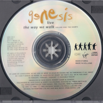 Genesis (Дженесис): Live - The Way We Walk Volume One: 'The Shorts'