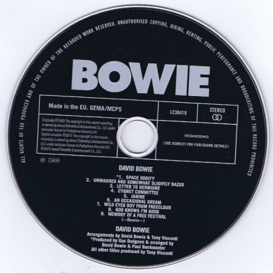 David Bowie (Дэвид Боуи): David Bowie (Aka Space Oddity) (Remastered 2015)