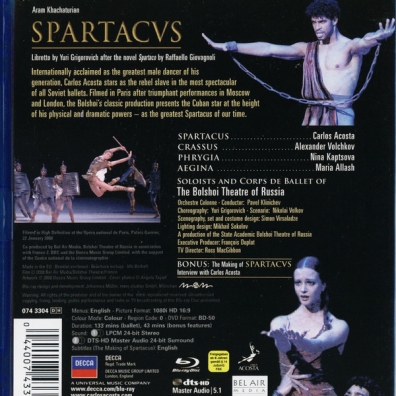 Khachaturian: Spartacus The Bolshoi Ballet (Государственный академический Большой театр России. Историческая сцена): Khachaturian: Spartacus