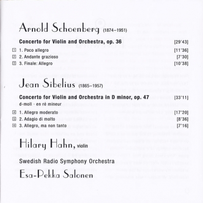 Hilary Hahn (Хилари Хан): Sibelius, Schonberg:Violin Concertos