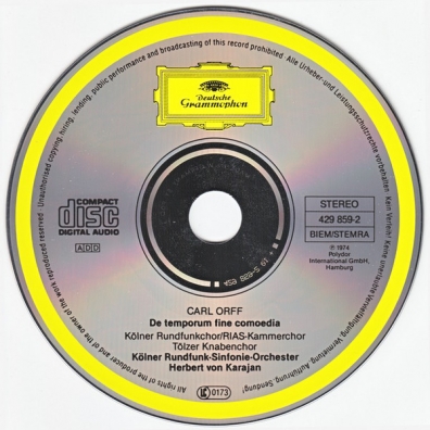 Orff: De Temporum Fine Comoedia Herbert von Karajan (Герберт фон Караян): Orff: De Temporum Fine Comoedia