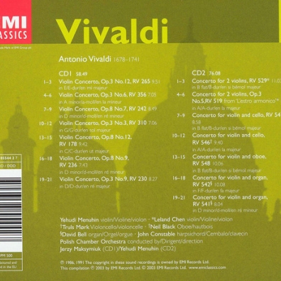 Yehudi Menuhin (Иегуди Менухин): Violin Concertos Etc