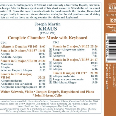 Chamber Music With Keybo Joseph Martin Kraus (Йозеф Мартин Краус): Chamber Music With Keybo