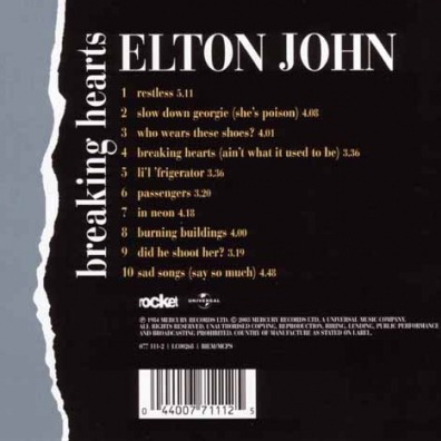 Elton John (Элтон Джон): Breaking Hearts
