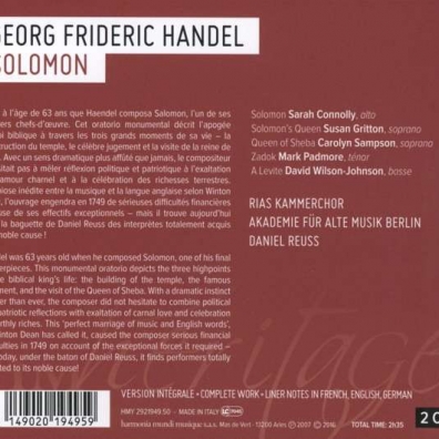 Haendel / Solomon/Akademie Fur Alte Musik Berlin, Daniel Reuss