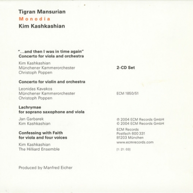 Monodia Tigran Mansurian (Тигран Мансурян): Monodia