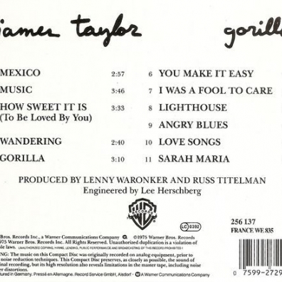 Gorilla James Taylor (Джеймс Тейлор): Gorilla