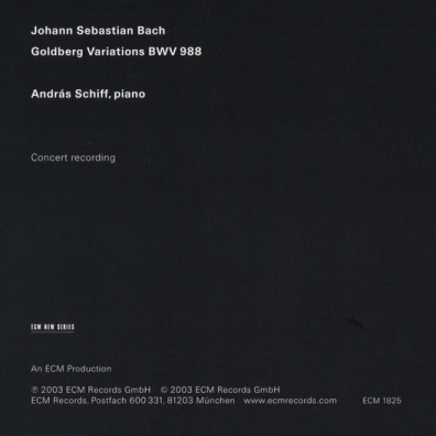 Andras Schiff (Андраш Шифф): Bach/Goldberg-Variationen