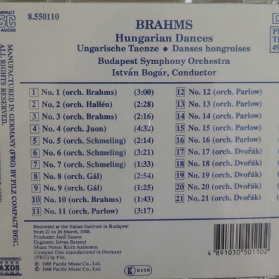 Johannes Brahms (Иоганнес Брамс): Hungarian Dances 1-21