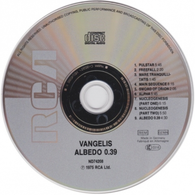 Albedo 0.39 Vangelis (Вангелис): Albedo 0.39