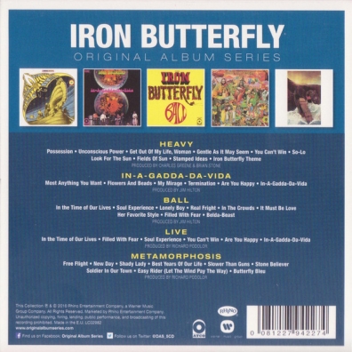 Iron Butterfly (Айрон Баттерфляй): Original Album Series (Heavy / In-A-Gadda-Da-Vida / Ball / Live / Metamorphosis)