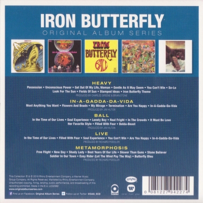 Original Album Series (Heavy / In-A-Gadda-Da-Vida / Ball / Live / Metamorphosis) Iron Butterfly (Айрон Баттерфляй): Original Album Series (Heavy / In-A-Gadda-Da-Vida / Ball / Live / Metamorphosis)