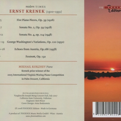 Krenek: Piano Sonatas Михаил Коржев: Krenek: Piano Sonatas