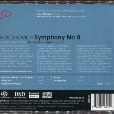 Dimtri Shostakovich (Дмитрий Дмитриевич Шостакович): Symphony No 8