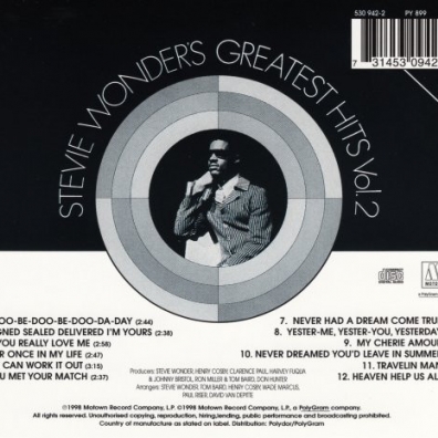 Stevie Wonder (Стиви Уандер): Greatest Hits, Vol.2