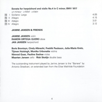 Janine Jansen (Янин Янсен): Bach Violin Concertos