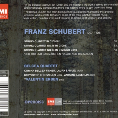 String Quintet, Quartet In G & D Minor "Death And The Maiden" Belcea Quartet (Белсеа Квартет): String Quintet, Quartet In G & D Minor "Death And The Maiden"