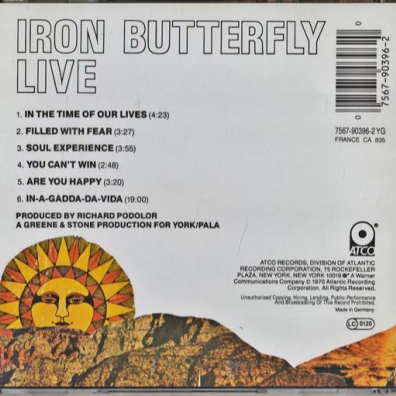 Iron Butterfly (Айрон Баттерфляй): Live