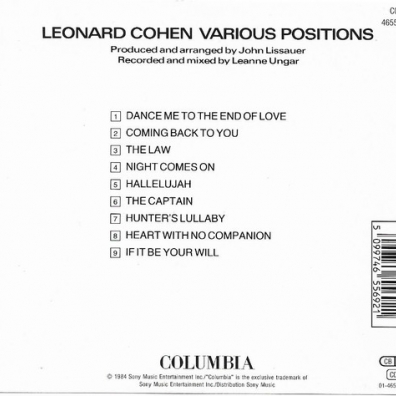 Leonard Cohen (Леонард Коэн): Various Positions