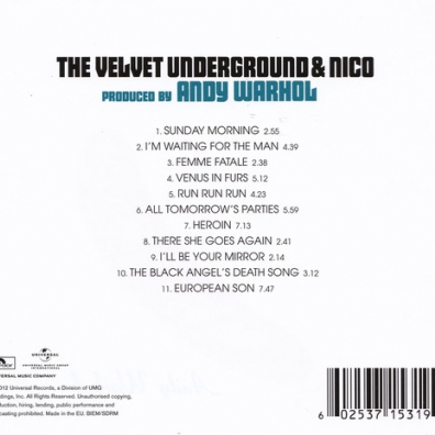 The Velvet Underground & Nico The Velvet Underground (Зе Валевет Андеграунд): The Velvet Underground & Nico