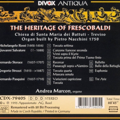 Andrea Marcon (Андреа Маркон): Frescobaldi Heritage Vol.1