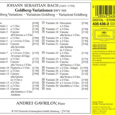 Andrei Gavrilov (Андрей Гаврилов): Bach: Goldberg Variations
