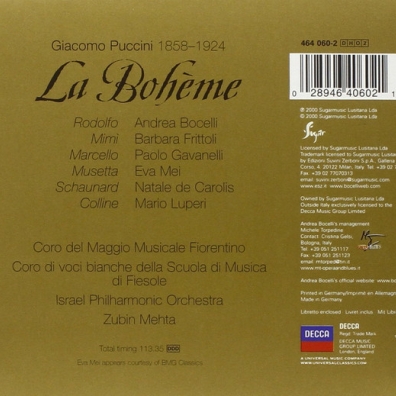 Andrea Bocelli (Андреа Бочелли): Puccini: La Boheme