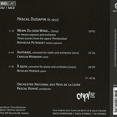 Pascal Dusapin – Concertante Works Pascal Dusapin: Pascal Dusapin – Concertante Works