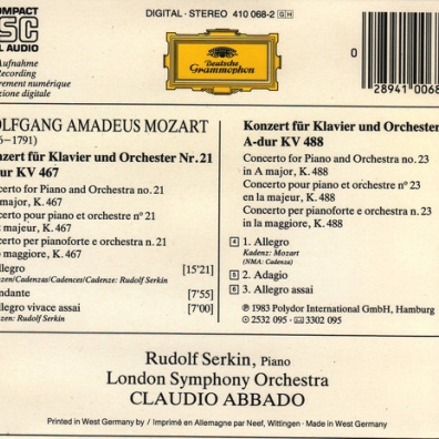 Claudio Abbado (Клаудио Аббадо): Mozart: Piano Concertos Nos.21 & 23