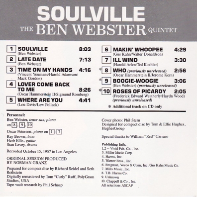 Ben Webster (Бен Уэбстер): Soulville