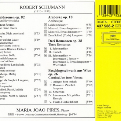 Maria Joao Pires (Мария Жуан Пиреш): Schumann: Piano Pieces