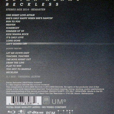 Bryan Adams (Брайан Адамс): Reckless