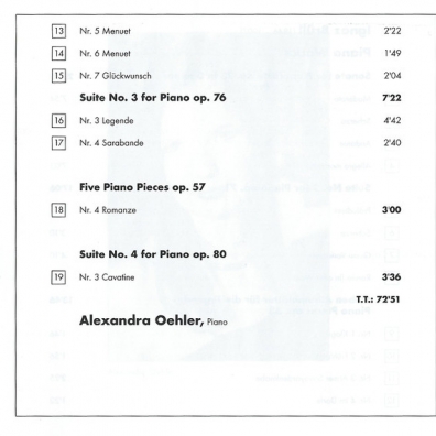 Alexandra Oehler (Александра Элер): Piano Works