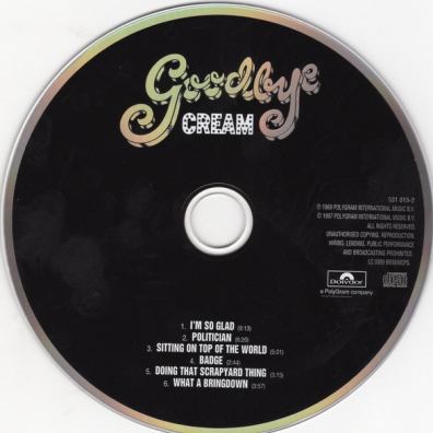 Cream (Скреам): Goodbye