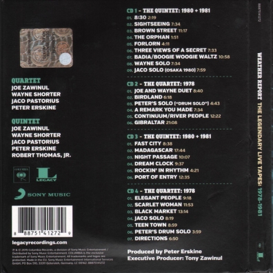 The Legendary Live Tapes 1978-1981 Weather Report (Веазер Репорт): The Legendary Live Tapes 1978-1981