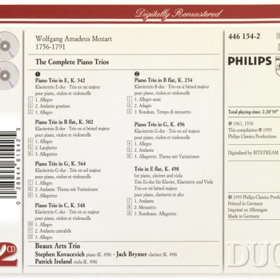 Mozart: The Complete Piano Trios; Clarinet Trio Beaux Arts Trio: Mozart: The Complete Piano Trios; Clarinet Trio