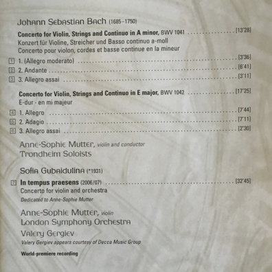 Bach: Violin Concertos Валерий Гергиев: Bach: Violin Concertos