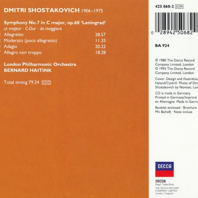 Shostakovich: Symphony No.7 "Leningrad" Bernard Haitink (Бернард Хайтинк): Shostakovich: Symphony No.7 "Leningrad"