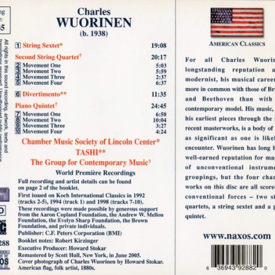 String Sextet / String Quartet No 2 Charles Wuorinen (Чарльз Вуоринен): String Sextet / String Quartet No 2