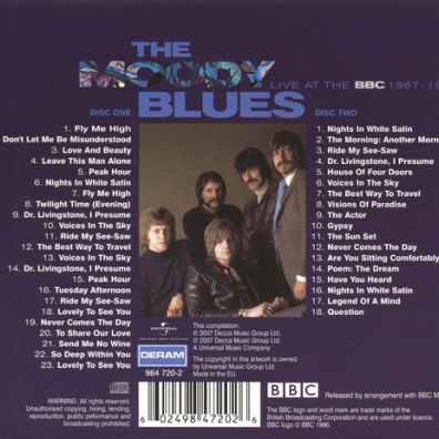 Moody Blues (Муди Блюз): Bbc Sessions 1967-1970
