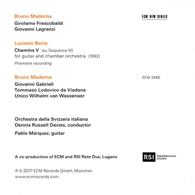 Bruno Maderna / Luciano Berio: Now, And Then Bruno Maderna / Luciano Berio: Now, And Then