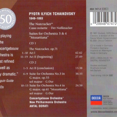 Antal Dorati (Антал Дорати): Tchaikovsky: The Nutcracker/Suites Nos.3 & 4