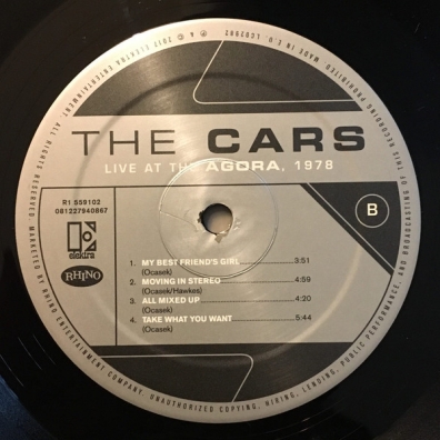 Live At The Agora 1978 The Cars: Live At The Agora 1978