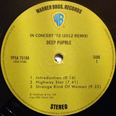 Deep Purple (Дип Перпл): In Concert '72
